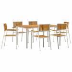 vidaXL Ensemble de repas extérieur 7 pc 150 x 90 x 75 cm