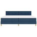 vidaXL Lit à ressorts avec Matelas Bleu 200x200 cm Tissu