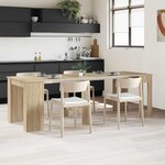 vidaXL Table à dîner 240 x 85 x 75 cm Bois d'ingénierie Chêne Sonoma