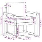 vidaXL Canapé d’extérieur Bois d'acacia massif et polyester
