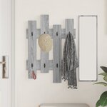 vidaXL Porte-manteau mural avec stockage Gris sonoma 60 x 3 x 82 cm