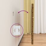 vidaXL Tête de lit murale Marron miel 126x3x63 cm Bois massif de pin