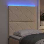 vidaXL Tête de lit avec tête de lit Crème 80 cm tissu