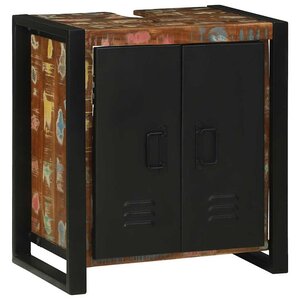 vidaXL Meuble sous évier Marron 55 x 35 x 60 cm Bois Recyclé Solide
