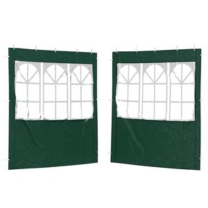 vidaXL Mur de tente de fête 2 pièces 200 x 195 cm Vert PE et acier