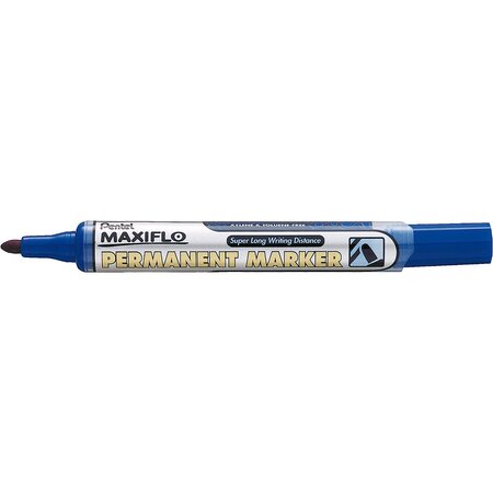 Marqueur permanent maxiflo nlf50 pointe conique 2mm bleu x 12 pentel