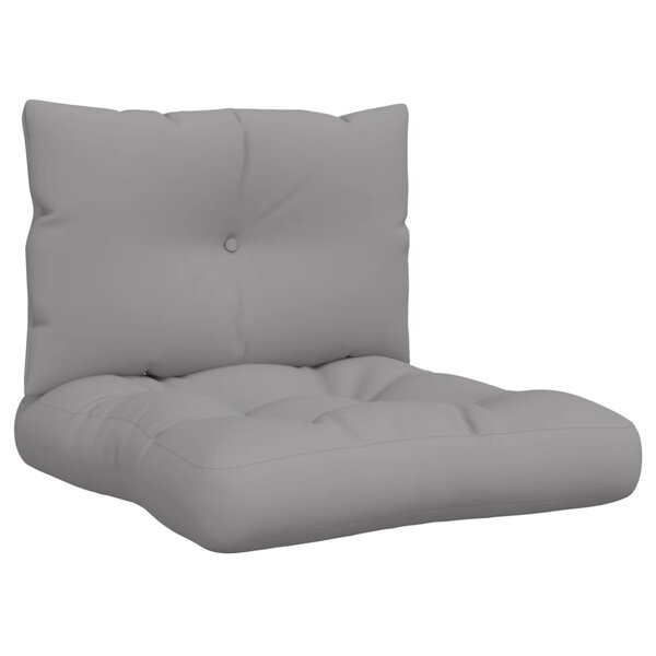 vidaXL Coussins de palette lot de 2 gris tissu