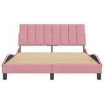 vidaXL Cadre de lit sans matelas Hanko rose 140x190 cm velours