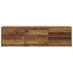 vidaXL Meuble TV avec des lumières à LED avec tiroir avec stockage Marron 180 x 34 x 50 cm