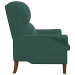 vidaXL fauteuil Vert foncé 76 x 94 x 102 cm Velours