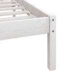 vidaXL Cadre de lit sans matelas blanc bois massif 200x200 cm