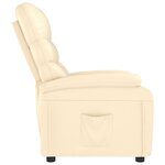 vidaXL Fauteuil inclinable Crème Similicuir