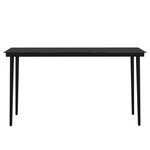 vidaXL Mobilier de salle à manger de jardin avec coussins 7 Pièces Noir