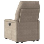 vidaXL Fauteuil inclinable électrique taupe tissu microfibre
