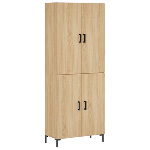 vidaXL Buffet haut Chêne sonoma 69 5x34x180 cm Bois d'ingénierie
