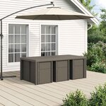 vidaXL Ensemble de salle à manger pour jardin 7 Pièces Gris clair PP