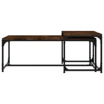 vidaXL Tables basses 2 Pièces Chêne fumé Bois d'ingénierie