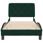 vidaXL Cadre de lit sans matelas vert foncé 80x200 cm velours