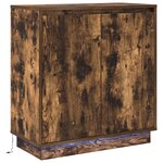 vidaXL Buffet LED Chêne fumé 71 x 34 5 x 75 cm Bois d'ingénierie