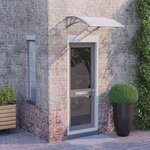 vidaXL Auvent de porte Gris et transparent 80x75 cm Polycarbonate