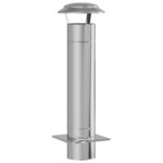 vidaXL Extension de Conduit Argent 25 x 25 x 82 cm Acier inoxydable