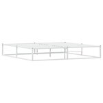 vidaXL Cadre de lit sans matelas blanc 200x200 cm métal