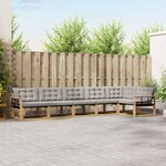 vidaXL Ensemble de canapés d'extérieur 6 Pièces Blanc et gris clair