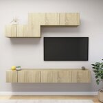 vidaXL Ensemble de meubles TV 6 Pièces Chêne sonoma Bois d'ingénierie