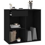 vidaXL Armoire à cosmétiques noir 80x40x75 cm bois d'ingénierie