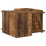 vidaXL Table basse Chêne fumé 50 5 x 50 x 33 cm Bois d'ingénierie