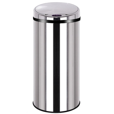 Poubelle automatique artic argent acier inoxydable 42 l