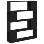 vidaXL Centre de divertissement Noir 100 x 24 x 124 cm