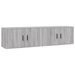 vidaXL Meubles TV muraux 2 Pièces sonoma gris 80x34 5x40 cm