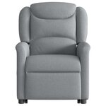 vidaXL Fauteuil inclinable Gris clair Tissu