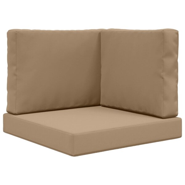 vidaXL Coussin de canapé d'extérieur 3 Pièces Taupe Polyester