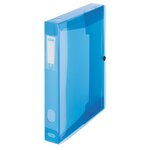 Chemise box plastique oxford 24 x 32 cm - bleue - lot de 8