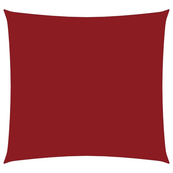 vidaXL Voile de parasol tissu oxford carré 5x5 m rouge