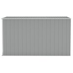 vidaXL Abri de jardin mural Gris 118x288x178 cm Acier galvanisé