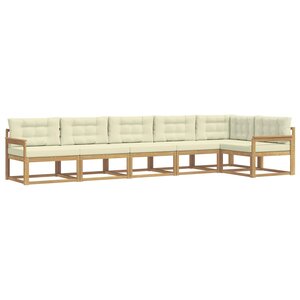 vidaXL Ensemble de canapés d'extérieur 4 pc Blanc et crème Polyester
