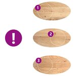 vidaXL Dessus de table 120x60x4 cm bois de chêne massif ovale