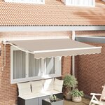 vidaXL Auvent Rétractable Beige 350x200 cm tissu
