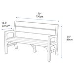 Keter banc de jardin à 3 places montero 233308