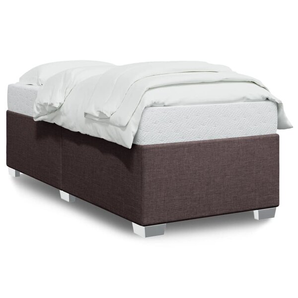 vidaXL Cadre de lit sans matelas marron foncé 80x200 cm tissu