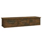 vidaXL Armoire murale Chêne fumé 88x26x18 5 cm Bois d'ingénierie