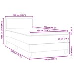 vidaXL Sommier à lattes de lit avec matelas rose 100x220 cm velours