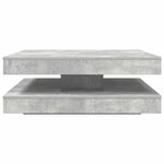 vidaXL Table basse rotative à 360 degrés gris béton 90x90x34 5 cm