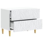 vidaXL Table de chevet Blanc 62 x 34 5 x 48 cm Bois d'ingénierie