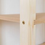 Etagère cabane TALLY - bois gris et naturel