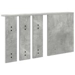 vidaXL Porte-manteau mural avec étagère Montage mural avec miroir Gris béton 85 x 10 x 45 cm