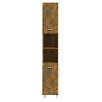 vidaXL Armoire de bain Chêne fumé 30x30x179 cm Bois d'ingénierie